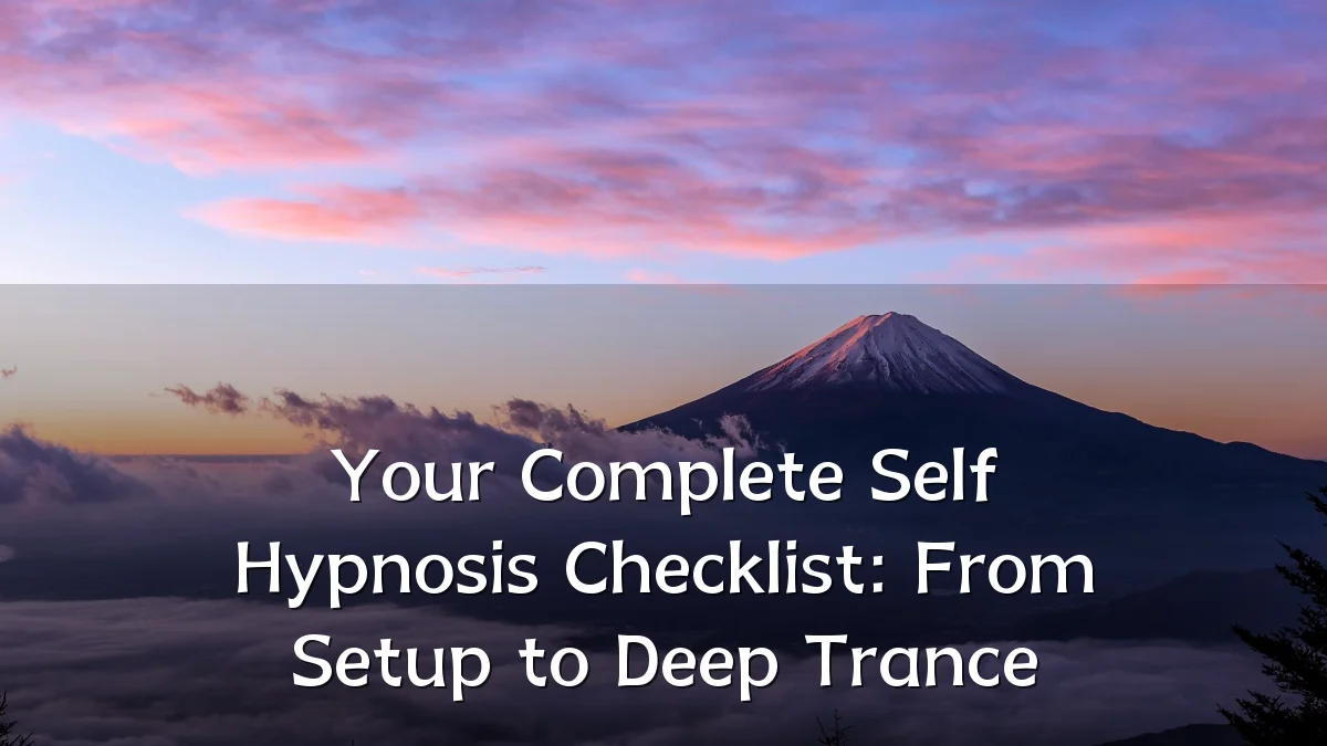 Your Complete Self Hypnosis Checklist: From Setup to Deep Trance