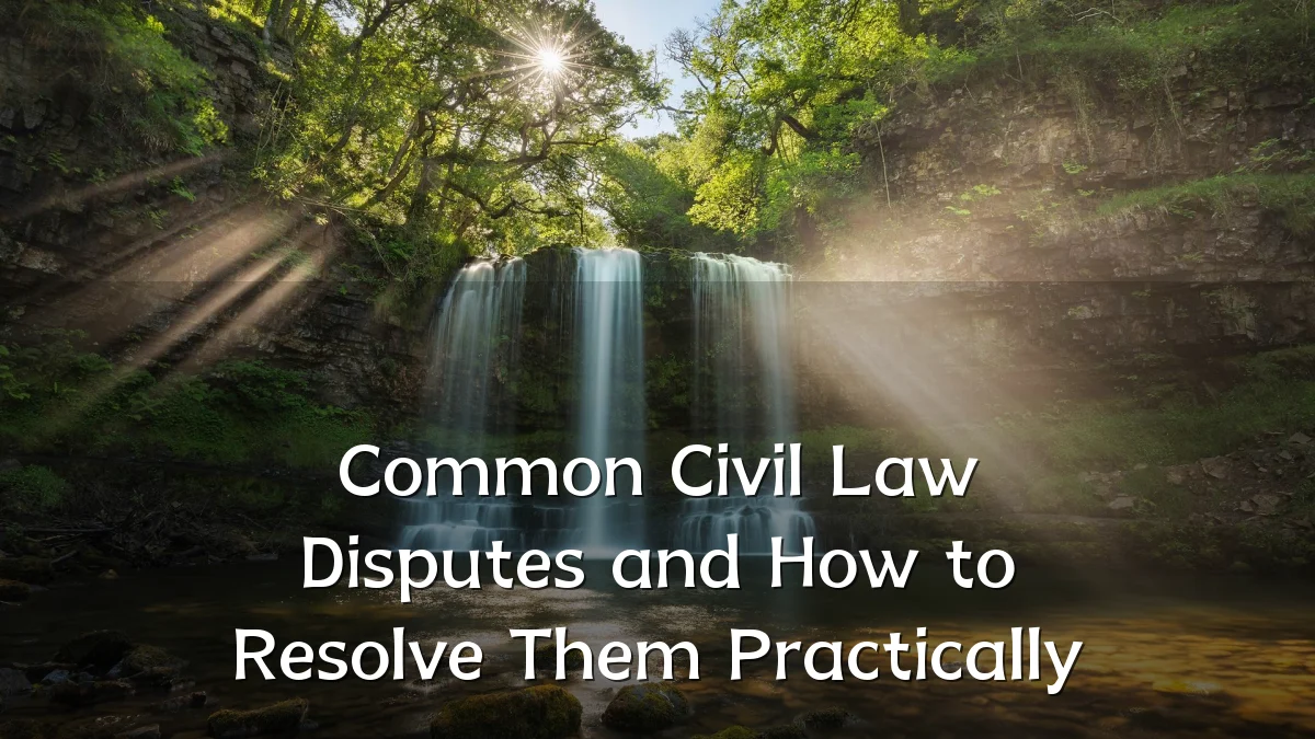 Common Civil Law Disputes and How to Resolve Them Practically